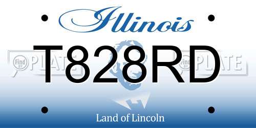 T828RD Illinois License Plate