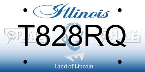 T828RQ Illinois License Plate