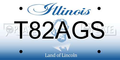 T82AGS Illinois License Plate