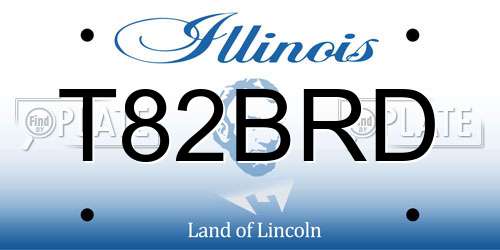 T82BRD Illinois License Plate