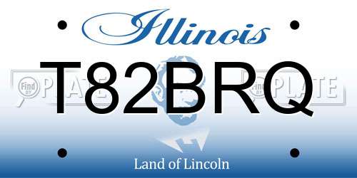 T82BRQ Illinois License Plate