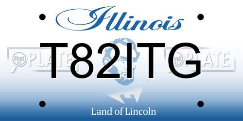 T82ITG Illinois License Plate