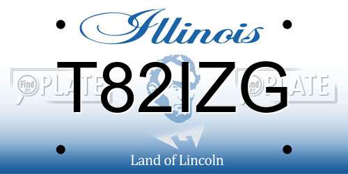T82IZG Illinois License Plate