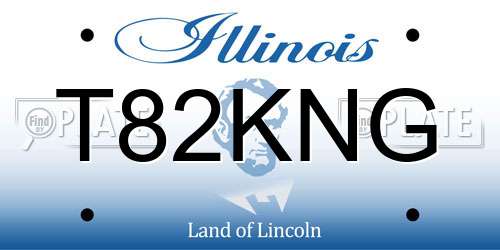 T82KNG Illinois License Plate