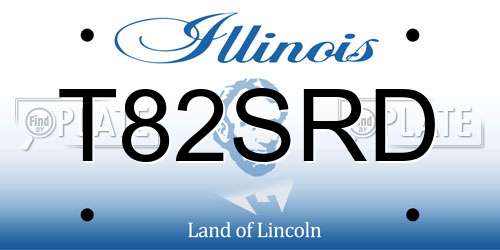 T82SRD Illinois License Plate