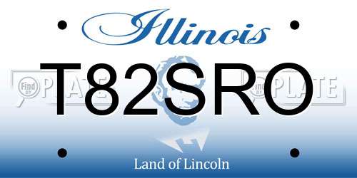T82SRO Illinois License Plate