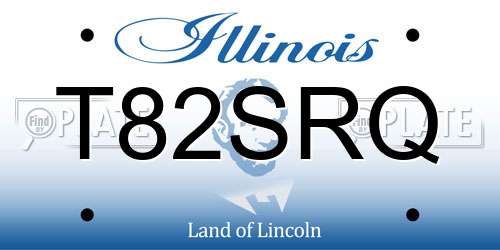 T82SRQ Illinois License Plate