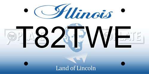 T82TWE Illinois License Plate
