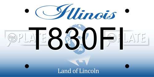 T830FI Illinois License Plate