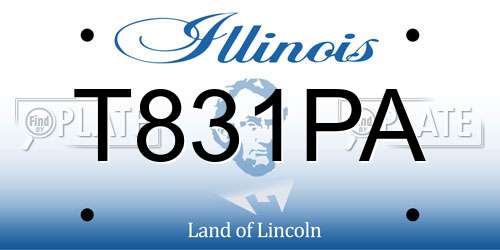 T831PA Illinois License Plate