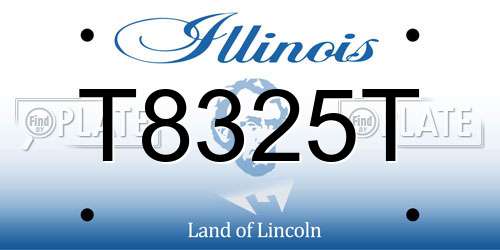 T8325T Illinois License Plate
