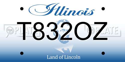 T832OZ Illinois License Plate