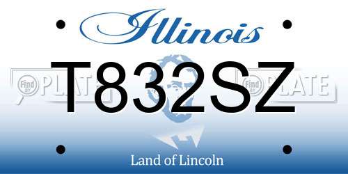 T832SZ Illinois License Plate