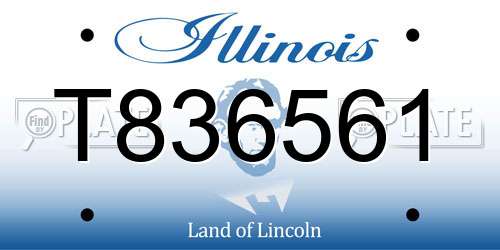 T836561 Illinois License Plate