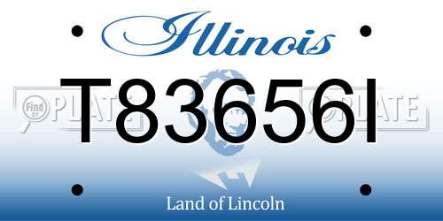 T83656I Illinois License Plate