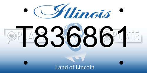 T836861 Illinois License Plate