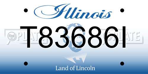 T83686I Illinois License Plate