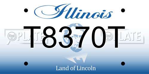 T8370T Illinois License Plate