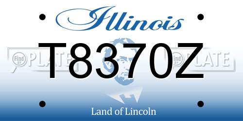 T8370Z Illinois License Plate