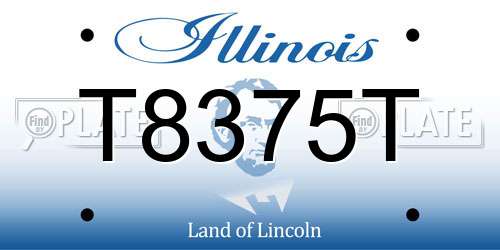 T8375T Illinois License Plate