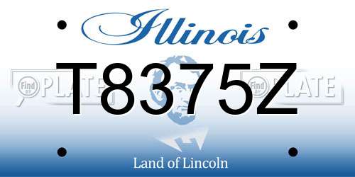 T8375Z Illinois License Plate