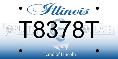 T8378T Illinois License Plate
