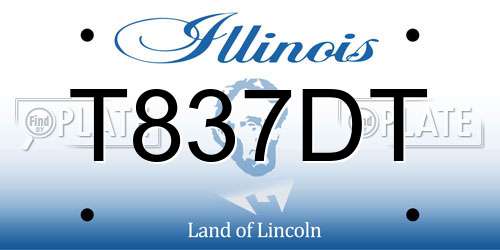 T837DT Illinois License Plate