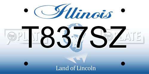 T837SZ Illinois License Plate