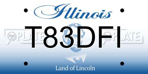 T83DFI Illinois License Plate