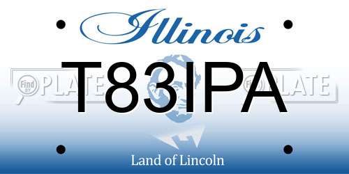 T83IPA Illinois License Plate