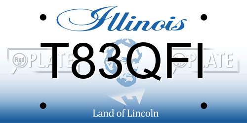 T83QFI Illinois License Plate