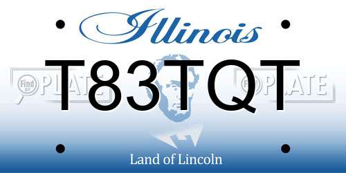T83TQT Illinois License Plate