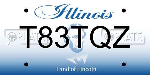 T83TQZ Illinois License Plate
