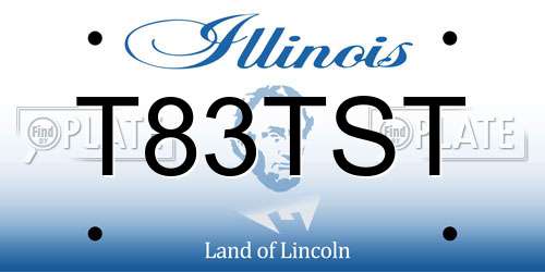 T83TST Illinois License Plate