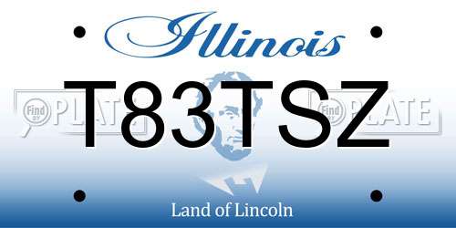 T83TSZ Illinois License Plate
