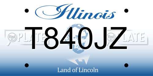T840JZ Illinois License Plate