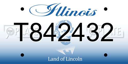 T842432 Illinois License Plate