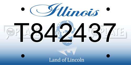 T842437 Illinois License Plate