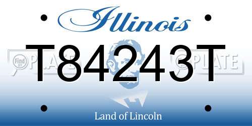 T84243T Illinois License Plate