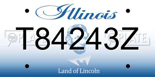 T84243Z Illinois License Plate