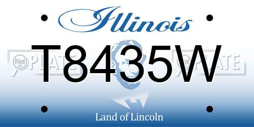 T8435W Illinois License Plate