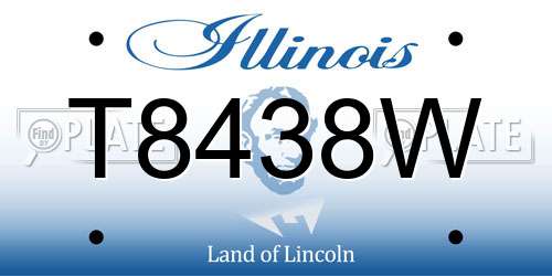 T8438W Illinois License Plate