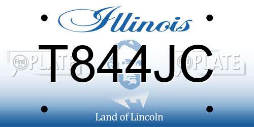 T844JC Illinois License Plate