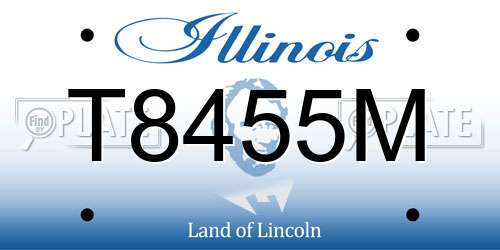 T8455M Illinois License Plate