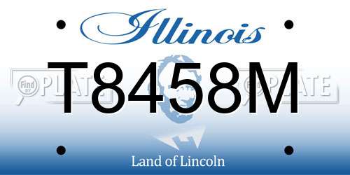 T8458M Illinois License Plate