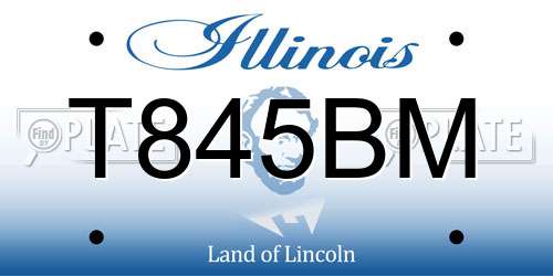 T845BM Illinois License Plate