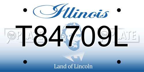 T84709L Illinois License Plate