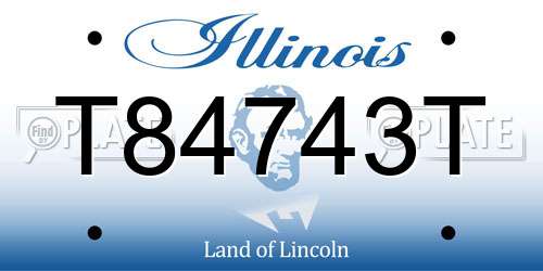 T84743T Illinois License Plate