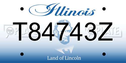 T84743Z Illinois License Plate