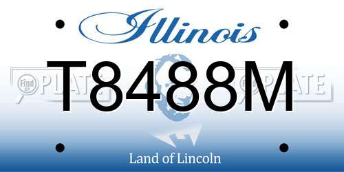 T8488M Illinois License Plate